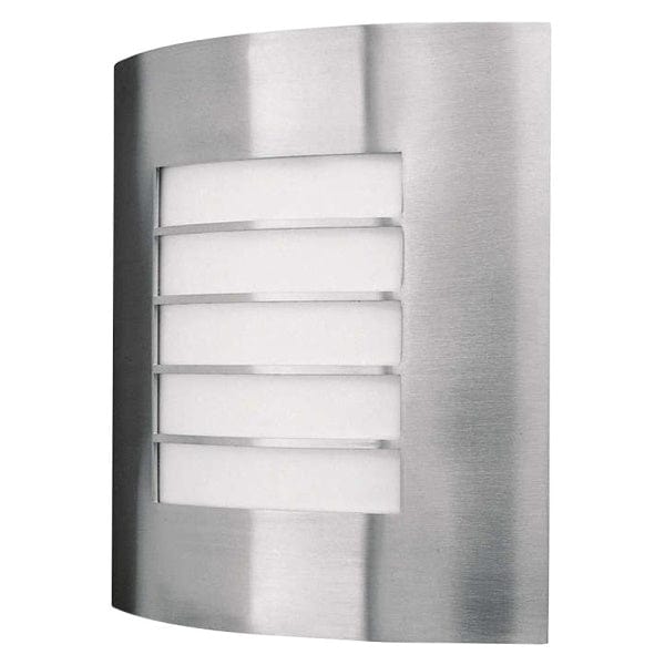 Philips Oslo 60W E27 Outdoor Square Grille Wall Lantern IP44 Stainless Steel - 915000126401, Image 1 of 1