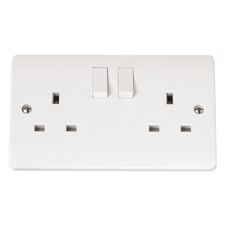 Click Scolmore Mode 13A Earth Switched Plug Socket White - CMA037