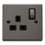 Click Scolmore Deco 13A 1 Gang Plug Socket - VPBN535BK