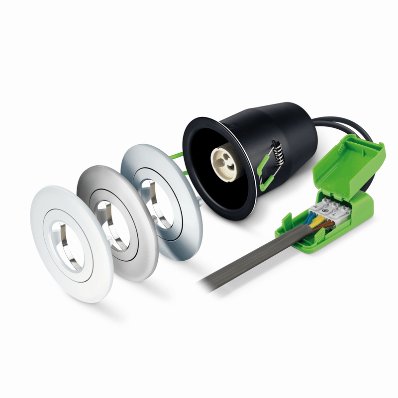 JCC Fireguard Next Generation Unlamped Downlight Tilt IP20 Brushed Nickel - JC010023/BN, Image 2 of 2