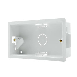 Click Scolmore Essentials 2 Gang 47MM Deep Spring Action Fast Fit Dry Lining Box - WA107SF