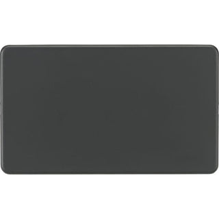 Knightsbridge Screwless 2G Blanking Plate - Anthracite - SF8360AT