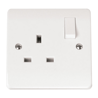 Click Scolmore Mode 13A 1 Gang Double Pole Plug Socket Polar White - CMA635