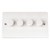 Click Scolmore Mode 13A 4 Gang 2 Way Dimmer Switches Polar White - CMA148