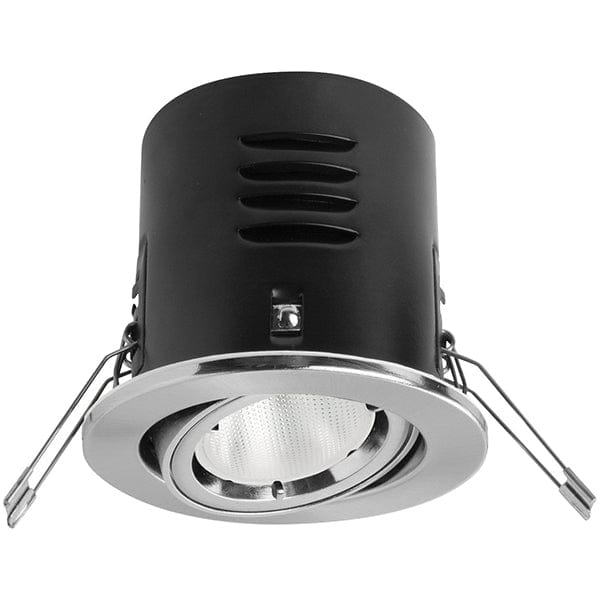 Megaman 8W Integrated Fire Rated Downlight VERSOFIT Tilt - Warm White (Satin Chrome Finish), Image 1 of 1
