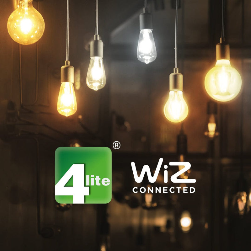 4Lite WiZ Connected SMART LED WiFi Filament Bulb GLS Clear Smoky - 4L1-8013, Image 2 of 9