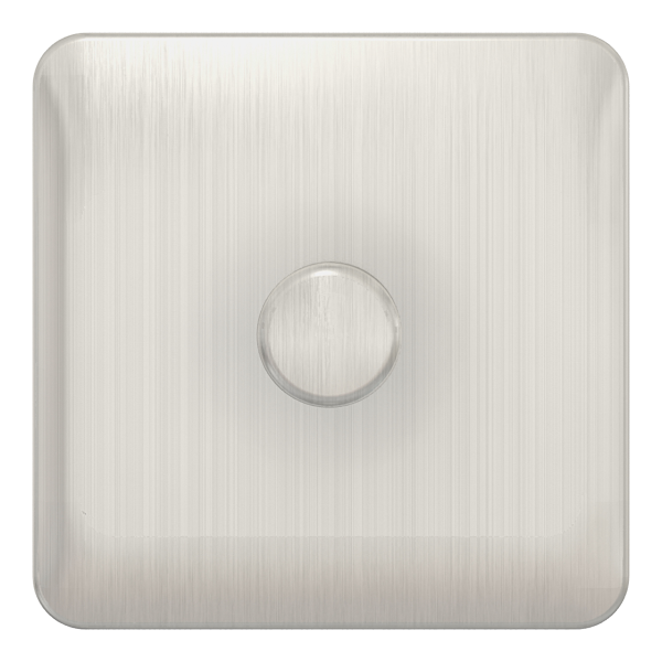 Schneider LSD Dimmer - 1G 2W 400W/VA - Stainless Steel - GGBL6012CSSS, Image 1 of 1