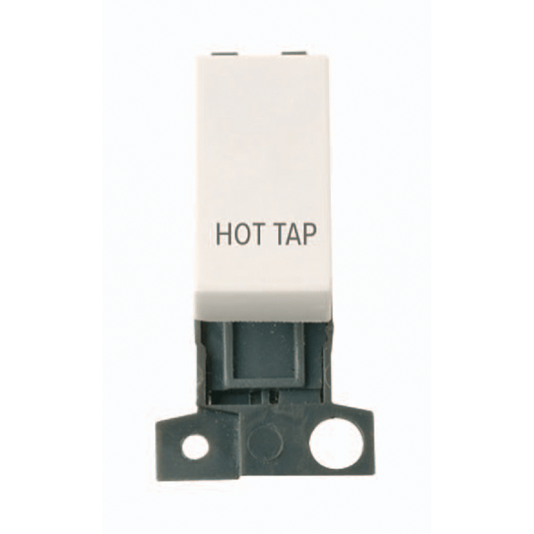 Click Scolmore MiniGrid 13A Double-Pole Hot Tap Switch Polar White - MD018PW-HT, Image 1 of 1