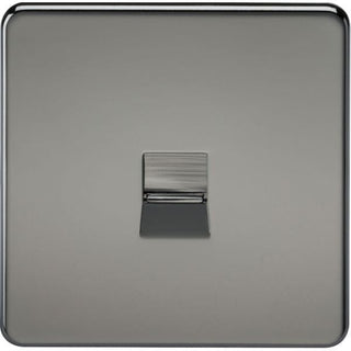 Knightsbridge Screwless Telephone Master Socket - Black Nickel - SF7300BN