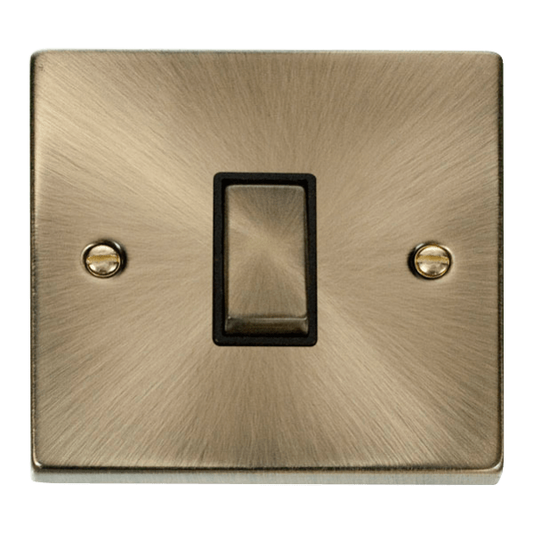 Click Scolmore Deco Ingot 1 Gang 10AX Intermediate Plate Switch - VPAB425BK, Image 1 of 1
