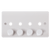 Click Scolmore MiniGrid Mode 4 Gang Double Dimmer Plate & Knobs White - CMA148PL