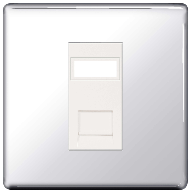 BG Flat Plate Polished Chrome Rj45 Data Skt 1G - FPCRJ451 – ledbulbs.co.uk