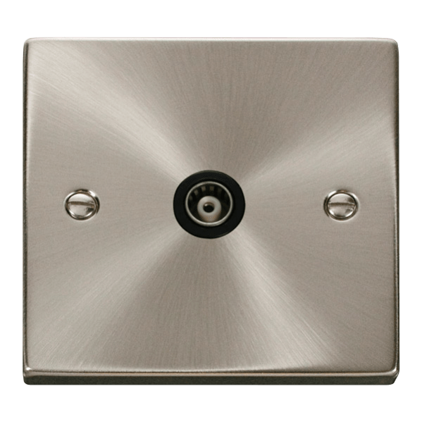 Click Scolmore Deco  1 Gang Isolated Co-Axial Socket - VPSC158BK, Image 1 of 1