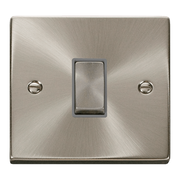Click Scolmore Deco Ingot 1 Gang 10AX Intermediate Plate Switch - VPSC425GY, Image 1 of 1