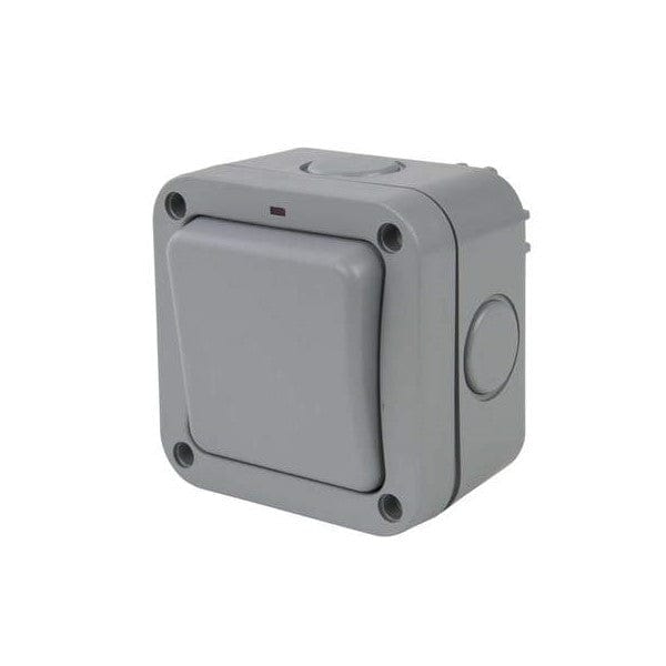 BG IP66 20A 1-Gang 2-Way Double Pole Weatherproof Outdoor Switch With ...
