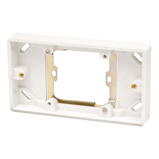 Click Scolmore Mode 1 Gang To 2 Gang 16mm Pattress Box Polar White - CMA091