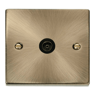 Click Scolmore Deco 1 Gang Non-Isolated Co-Axial Socket - VPAB065BK