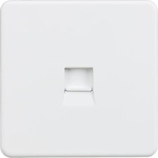 Knightsbridge Screwless Telephone Master Socket - Matt White - SF7300MW