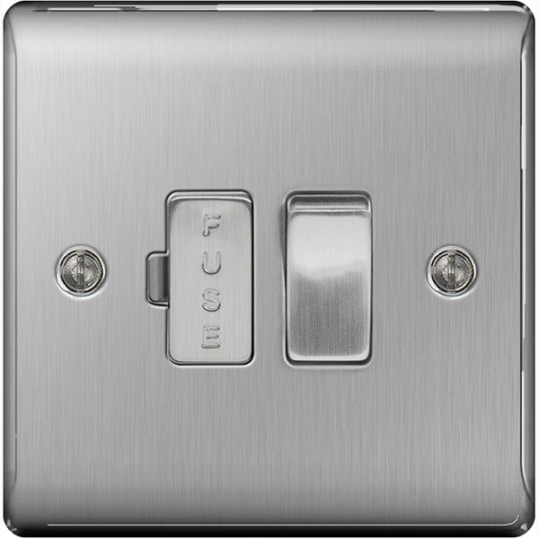 BG Nexus Metal Brushed Steel Switched 13A Fused Connection Unit - NBS50, Image 1 of 1