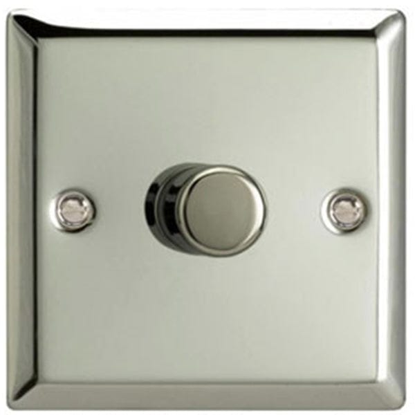 Varilight V-Pro 1 Gang 2-Way 1x400W Dimmer Switch - Classic Mirror Chrome - JCP401, Image 1 of 1