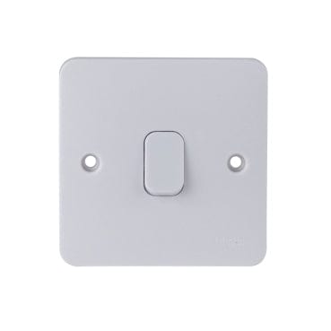 Schneider LWM 10AX 1G 2W Switch White - GGBL1012, Image 1 of 3