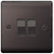 BG Nexus Metal Black Nickel Double Switch, 10Ax 2 Way - NBN42