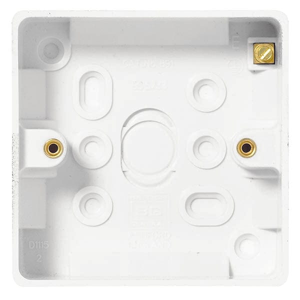 BG Nexus White 1 Gang Single Surface Pattress Box 32MM - 891