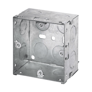 Click Scolmore Essentials 1 Gang 47MM K/O Galvanised Metal Back Box - WA097