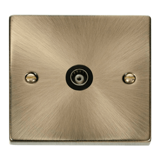 Click Scolmore Deco 1 Gang Isolated Co-Axial Socket - VPAB158BK