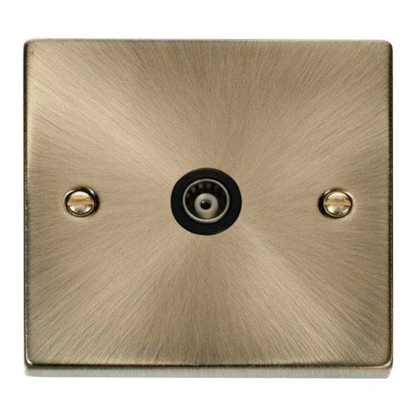 Click Scolmore Deco 1 Gang Isolated Co-Axial Socket - VPAB158BK, Image 1 of 1