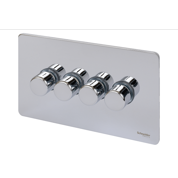 Schneider USFP 4G 2W 250W/VA Dimmer Switch Polished Chrome - GU6442CPC, Image 1 of 1