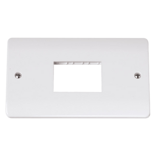 Click Scolmore MiniGrid Double Plate Triple Aperture White - CMA432