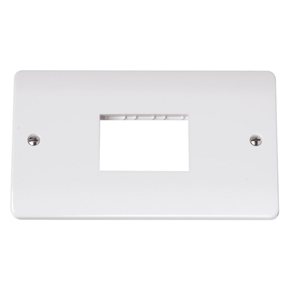 Click Scolmore MiniGrid Double Plate Triple Aperture White - CMA432, Image 1 of 1