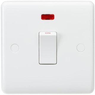 Knightsbridge Curved Edge 20A DP Switch with Neon - White - CU8341N