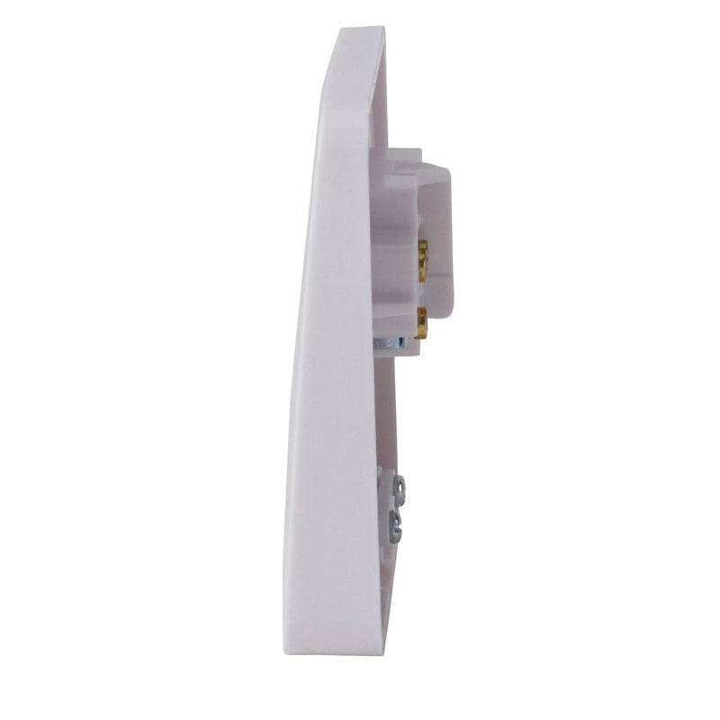 Schneider LWM 25A Side Entry Flex Outlet Plate White - GGBL2033, Image 3 of 3