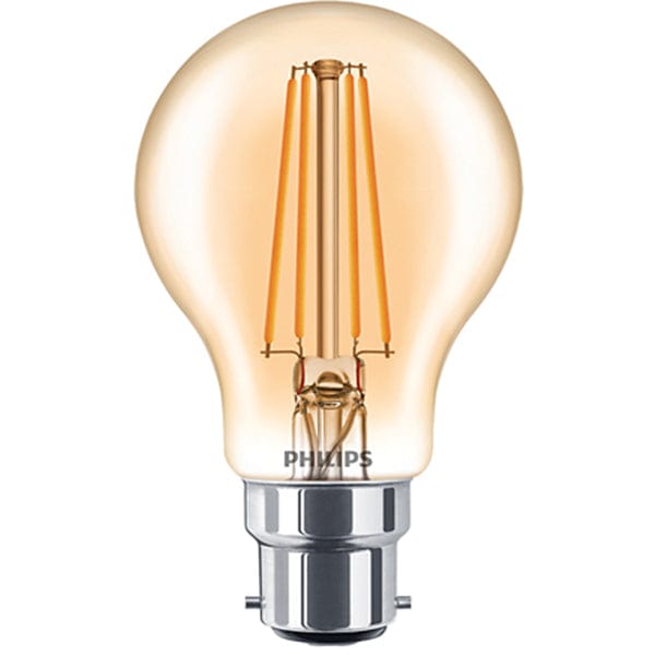 Philips 7.5W LED BC B22 GLS Amber Warm White Dimmable - 70958