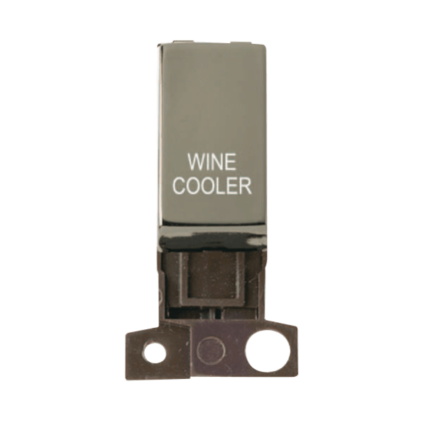 Click Scolmore MiniGrid 13A Double-Pole Ingot Wine Cooler Switch Black Nickel - MD018BN-WC, Image 1 of 1