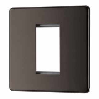 BG Flat Plate Black Nickel 1 Mod Sq Front Plate - FBNEMS1