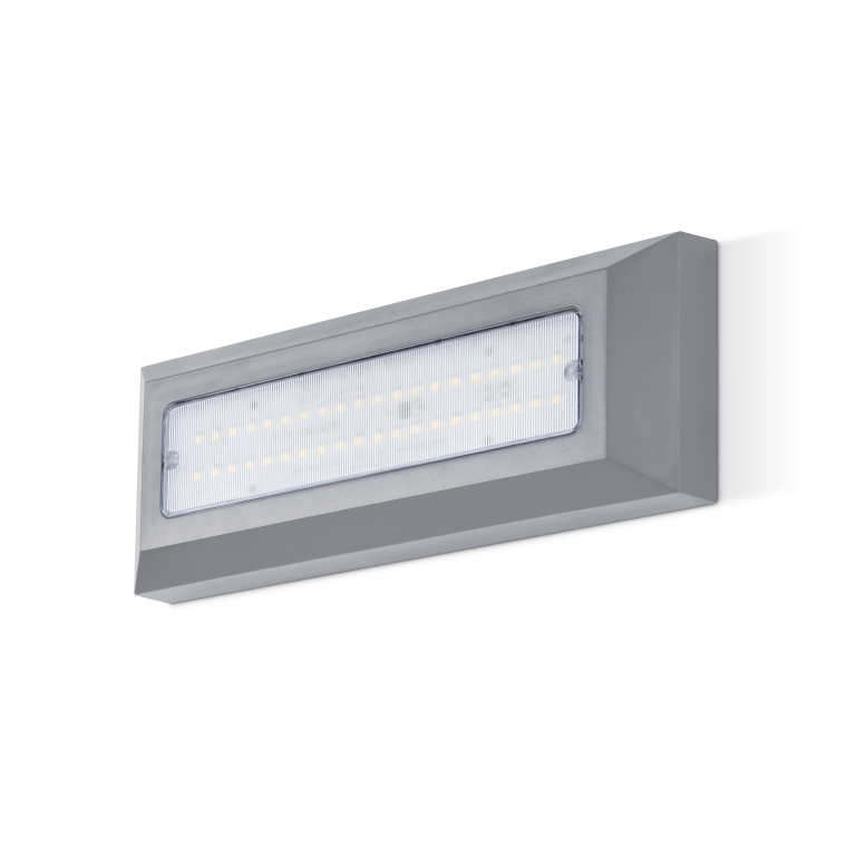 JCC 2W 3000K IP65 LED Surface Mount Grey Wall/Path Light with Prismatic Diffuser - JC17057, Image 1 of 1