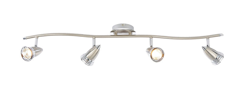 Forum Elara 4 GU10 Light Bar Spotlight - Satin Nickel - INL-598410-SNIC, Image 1 of 1