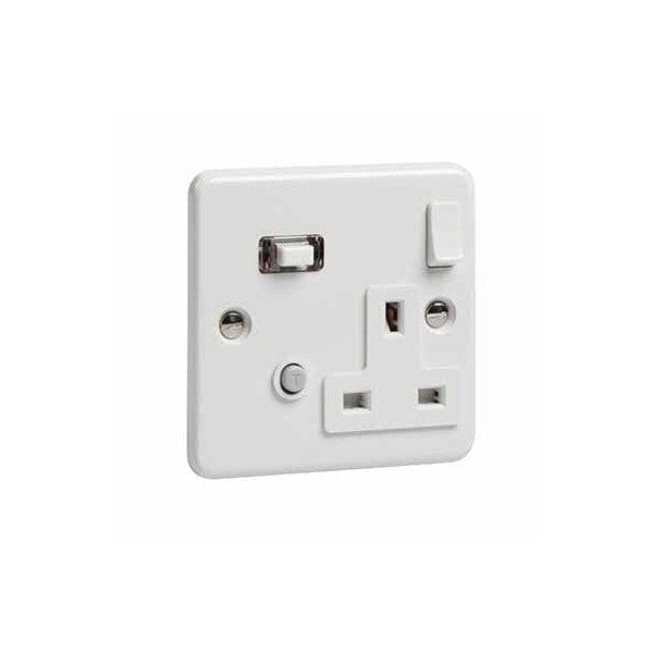 Greenbrook 13A 1-Gang Non-Latching RCD Switched Socket - K21S-WP, Image 1 of 1