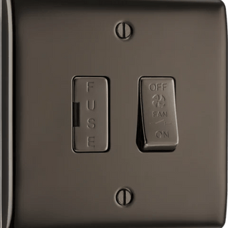 BG Nexus Metal Black Nickel 10A 3Pole Fd Fan Isolator Switch - NBN15F