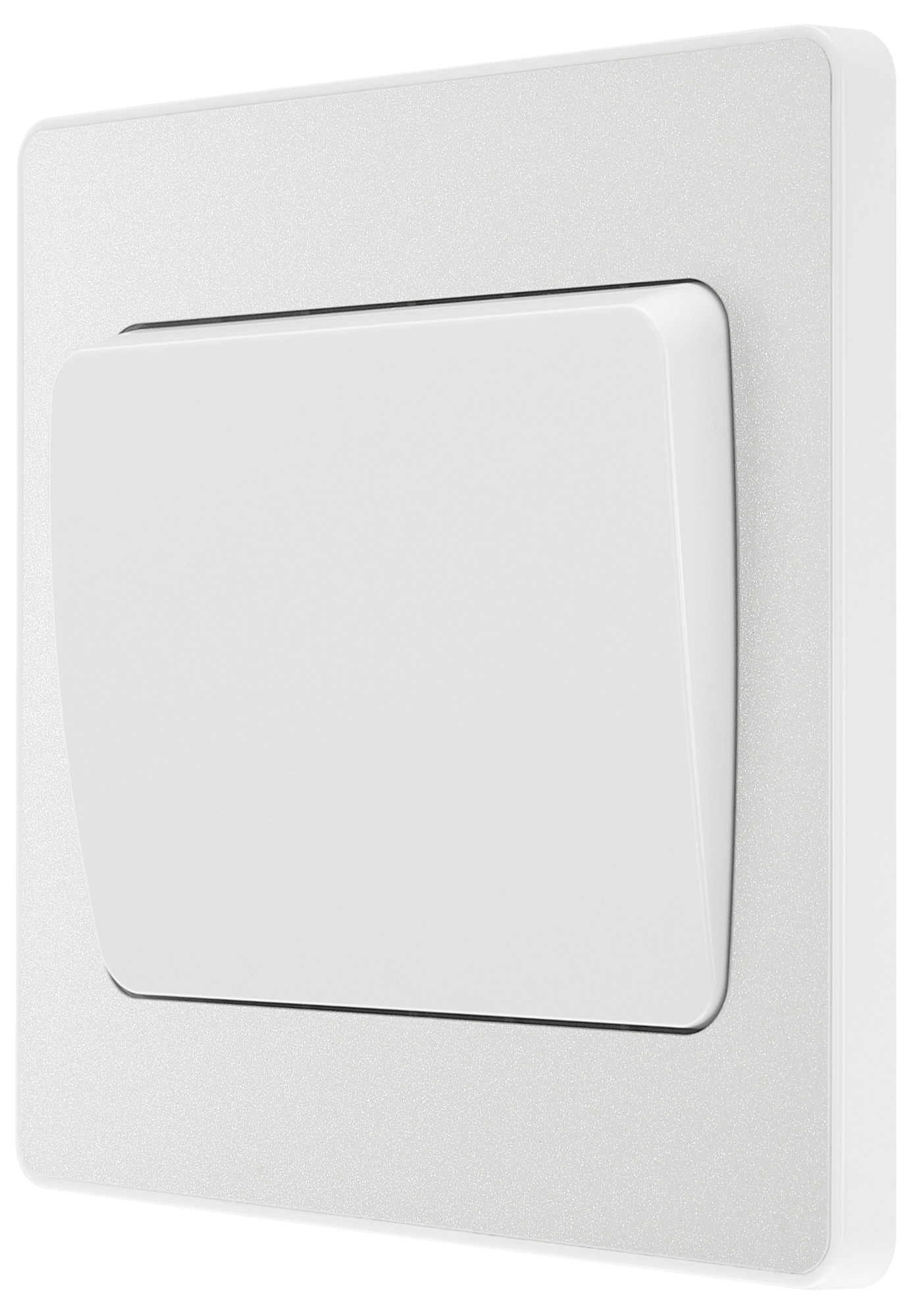 BG Evolve Pearl White Single Light Switch 20A 16AX 2 Way Wide Rocker