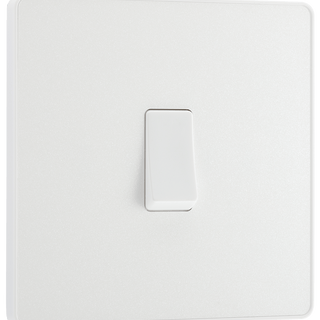 BG Evolve Pearl White Single Light Switch 20A 16AX 2 Way - PCDCL12W