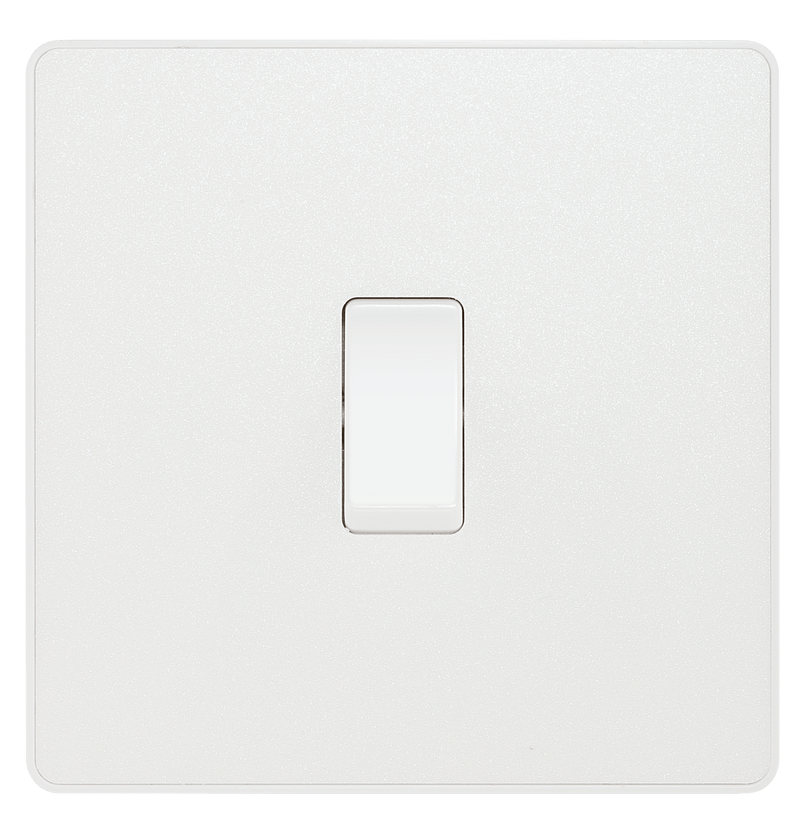 BG Evolve Pearl White Single Light Switch 20A 16AX 2 Way - PCDCL12W, Image 2 of 6