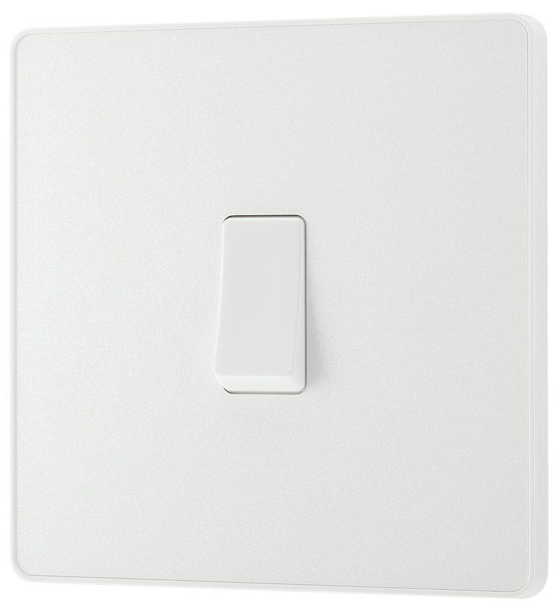 BG Evolve Pearl White Single Light Switch 20A 16AX 2 Way - PCDCL12W, Image 3 of 6
