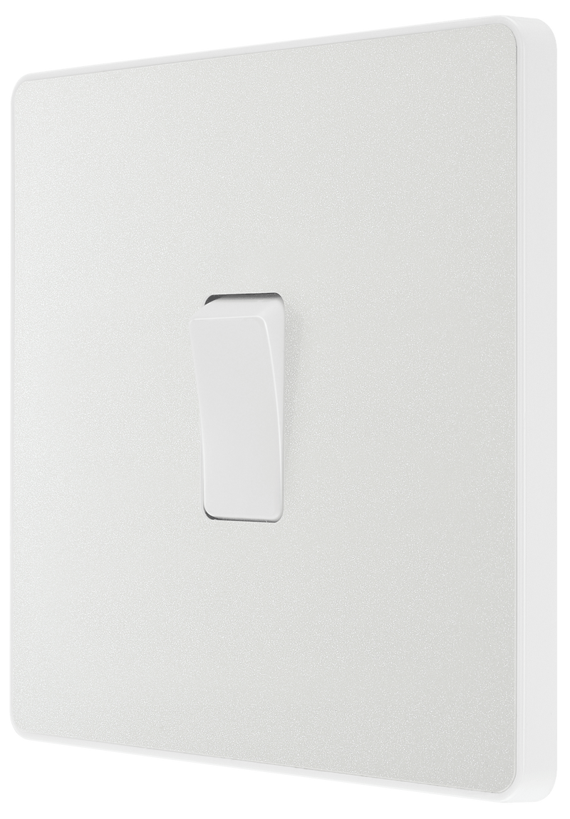 BG Evolve Pearl White Single Light Switch 20A 16AX 2 Way - PCDCL12W, Image 4 of 6