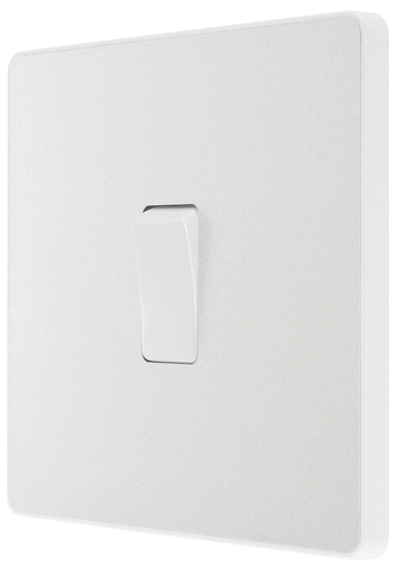 BG Evolve Pearl White Single Light Switch 20A 16AX 2 Way - PCDCL12W, Image 4 of 6