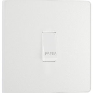 BG Evolve Pearl White Single Press Switch 10A - PCDCL14W