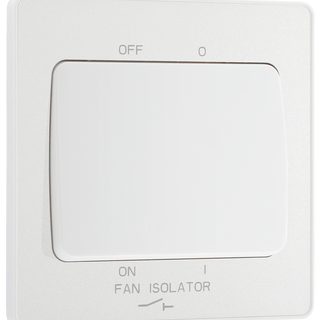 BG Evolve Pearl White Fan Isolator Switch 10A Triple Pole - PCDCL15W